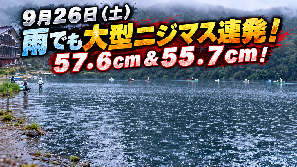 湯ノ湖のニジマス釣り
